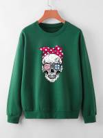  Long Sleeve Round Neck Halloween Women Sweatshirts 840