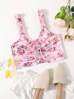 Straps Baby Pink Drawstring Women Clothing 183