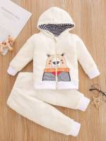 Embroidery Long Sleeve Hooded Baby Sets 59