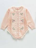 Button Round Neck Cute Baby Knitwear 2932