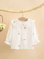 Beige Long Sleeve Ruffle Baby Clothing 3469