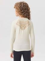 Plain Long Sleeve Beige Girls Clothing 349