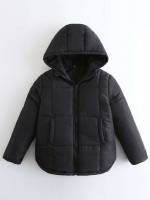 Hooded Regular Beige Kids Clothing 7517