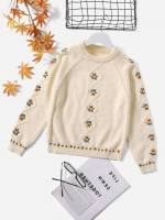  Embroidery Regular Fit Long Sleeve Girls Clothing 955