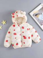 Regular Letter Cute Hooded Toddler Girls Clothing 1472