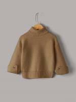 Button Long Sleeve Regular Fit Beige Kids Clothing 9399