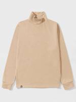 Beige Long Sleeve Patched Plain Men Clothing 997