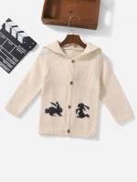 Animal Hooded Long Sleeve Casual Kids Clothing 6050