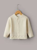 Casual Beige Regular Fit Long Sleeve Toddler Girls Clothing 1123