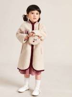 Casual Beige Long Sleeve Kids Clothing 9466