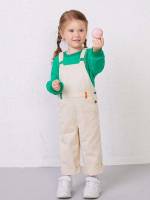 Preppy Sleeveless Regular Fit Straps Toddler Girl Jumpsuits 5511