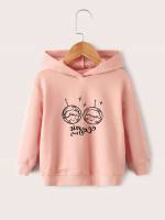 Regular Casual Hooded Beige Toddler Girl Sweatshirts 6624