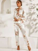  Bow Floral Women Sleep  Lounge 849