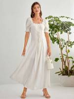 Elegant Short Sleeve Plain Arabian Wear 4066
