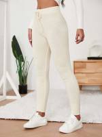 Plain  Knot Women Sweater Pants 9253