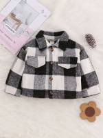  Casual Collar Fake Pockets Baby  Mom 6841