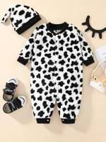 Cute Button Front Long Baby Jumpsuits 6854