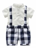 Preppy Stand Collar Criss Cross Baby  Mom 5033