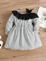 Geometric Long Sleeve Cute Baby Clothing 9146