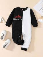  Button Round Neck Baby Onesies 6423