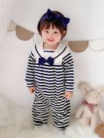 Striped Long Black and White Long Sleeve Baby  Mom 5478