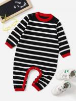 Long Sleeve Round Neck Casual Baby  Mom 8198