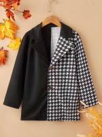 Button Front Long Sleeve Short Lapel Kids Clothing 9638