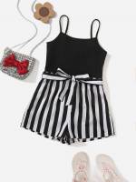  Short Spaghetti Strap Regular Fit Girls Jumpsuits 5805