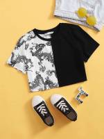  Black and White Animal Girls T-Shirts 5335