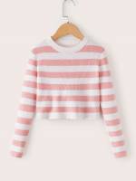 Round Neck Casual Rib-Knit Regular Fit Girls Knitwear 1568