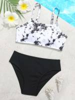   Black and White Girls Beachwear 2171