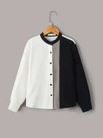  Stand Collar Colorblock Regular Fit Boys Clothing 147