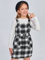  Short Black and White Belted Kids Clothing 46