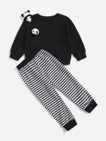  Black and White Regular Fit Cute Toddler Boys Clothing 1916