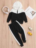 Pocket Hooded Colorblock Kids Clothing 1660