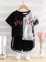 Asymmetrical  Letter Kids Clothing 259