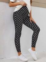  Black and White Skinny Maternity Leggings 1896