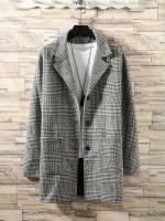 Plaid Button Casual Short Men Outerwear 9261