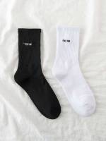  Black and White  Men Socks 8448