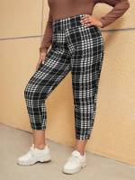 Skinny Black and White Plus Size Leggings 6624