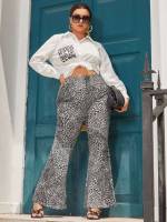  Black and White Plus Size Pants 877