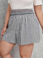  Gingham Loose Women Plus Clothing 4410