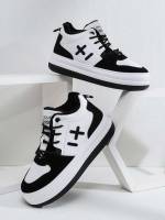  Black and White Women Sneakers 6852