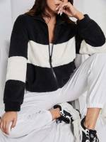 Regular Funnel Neck Long Sleeve Women Activewear 514