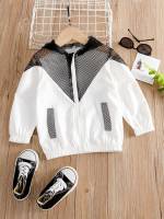  Regular Fit Zipper Black and White Toddler Girl Jackets 721