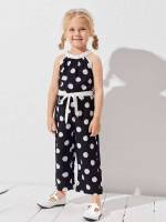 Casual Black and White Long Kids Clothing 531