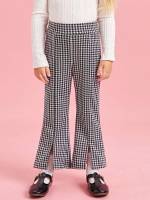 Houndstooth Split Regular Fit Toddler Girl Pants 1940