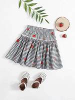  Boho Gingham Toddler Girl Skirts 7743