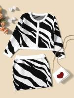  Regular Fit Black and White Toddler Girls Clothing 5612