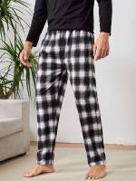  Casual Plaid Men Loungewear Bottoms 450